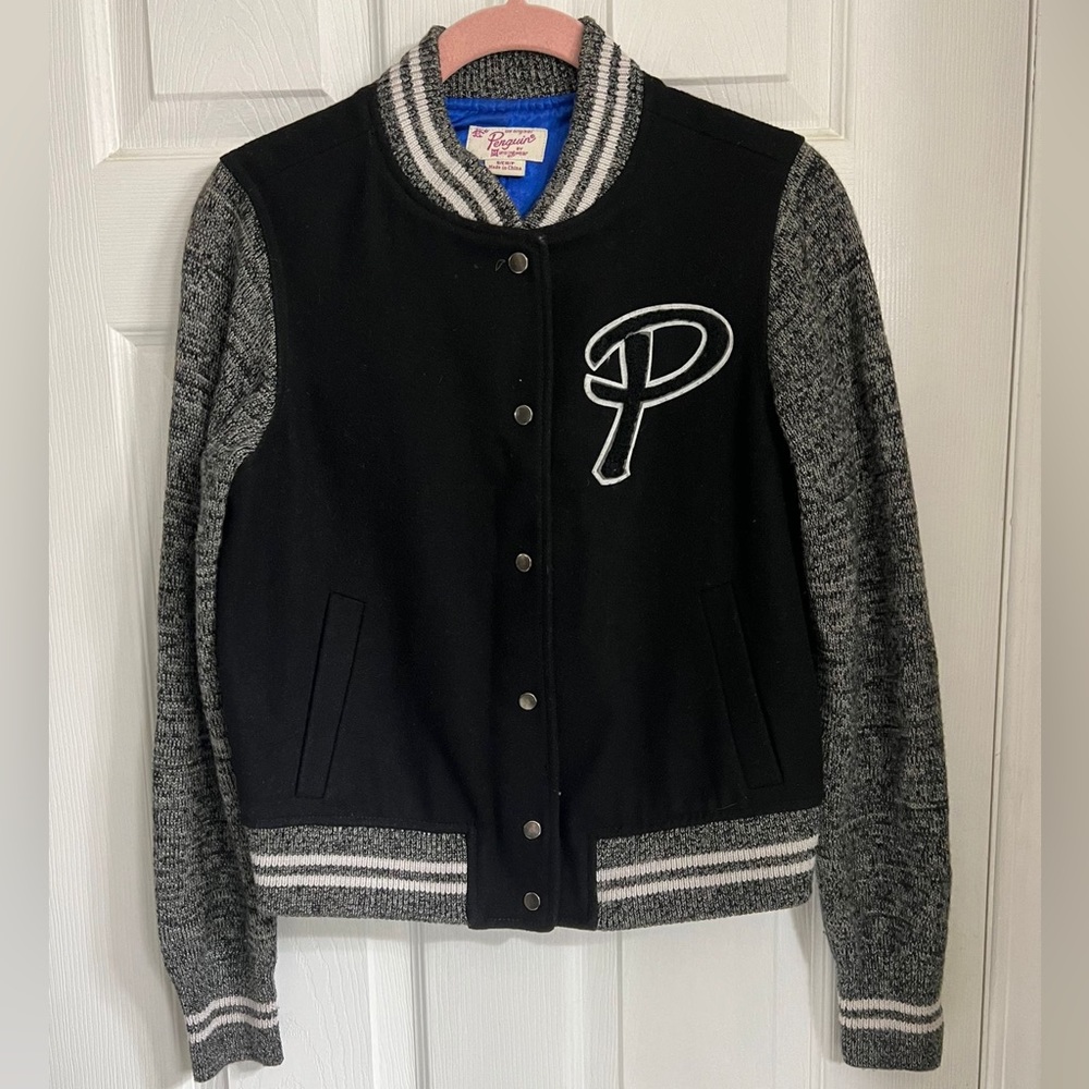 Original Penguin Varsity Jacket P Black & Gray
